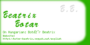 beatrix botar business card